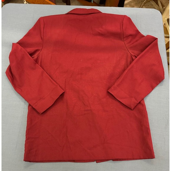 Prophecy Sag Harbor Red Single Button Blazer Jacket Womens 10 ~ Vintage - Picture 6 of 6